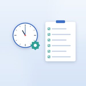 タスクの実行設定を確認するチェックリスト図